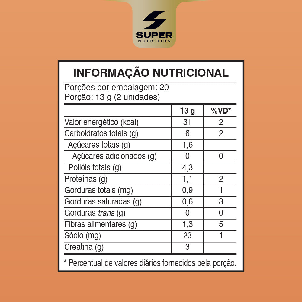 Dado de Creatina Sabor Caramelo Super Nutrition (40 unidades)
