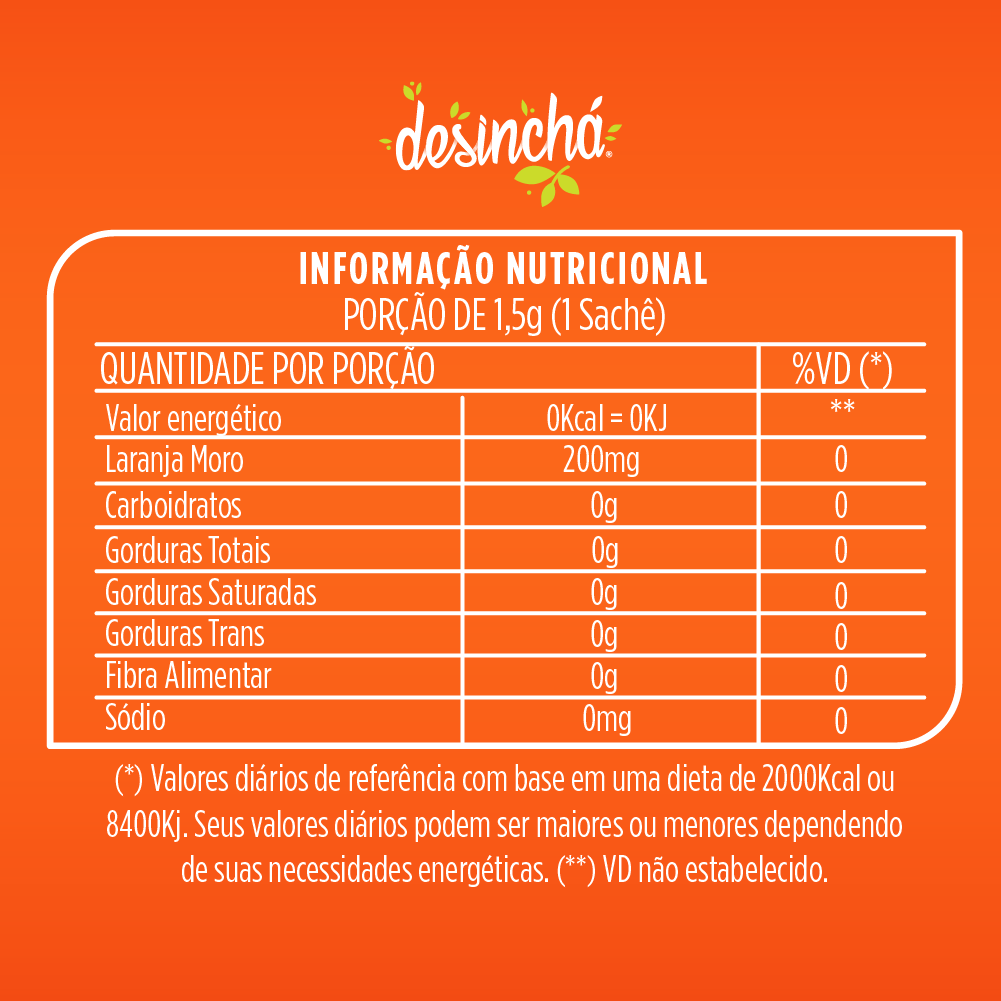 Desinchá Moro Laranja Moro e Hibisco (30 sachês)