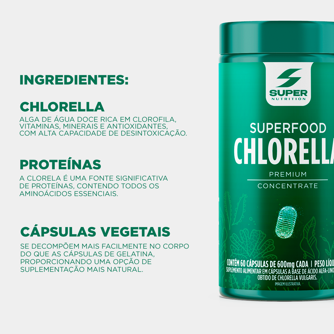 Superfood Chlorella (60 cápsulas)