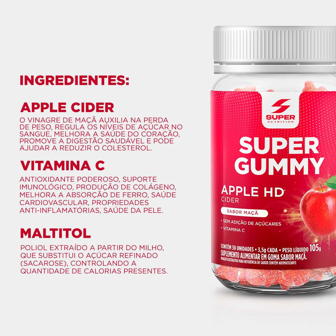 Super Gummy Apple Cider HD (30 gomas)