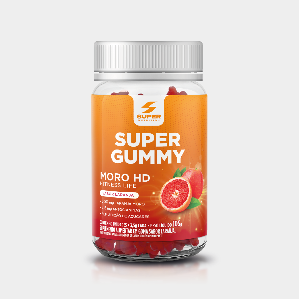 Super Gummy Moro HD Laranja Moro (30 gomas)