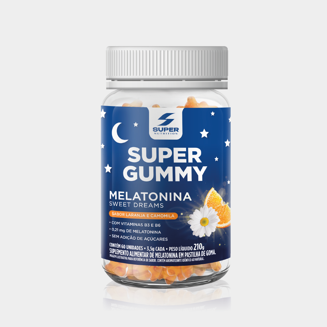 Super Gummy Melatonina Laranja e Camomila (60 gomas)