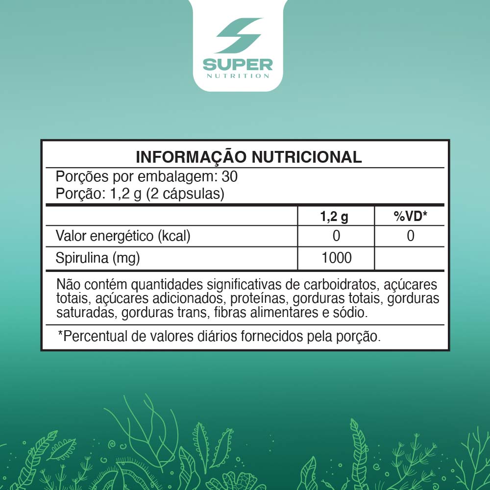 Superfood Spirulina Premium (60 cápsulas)